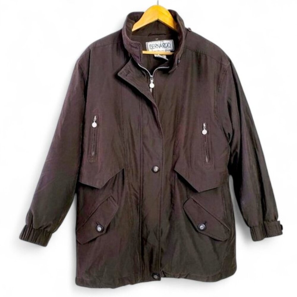 Nordstrom Bernardo Cargo Style Weather Jacket Women's Chocolate‎ Utility L
